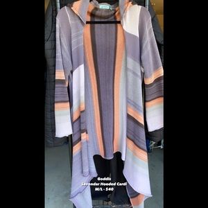Goddiss Lavendar & Coral Hooded Cardigan (M/L)